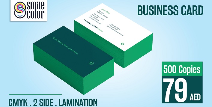Business Card Printing In Dubai For Aed 79 At Smile Color Design Services