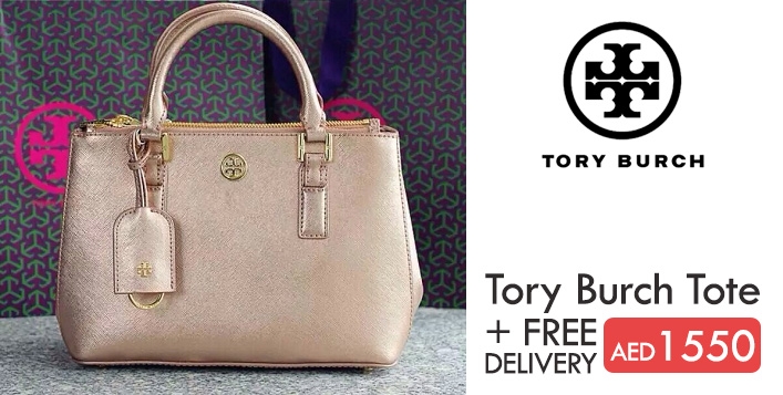 Metallic Saffiano Leather Tote