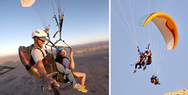 Paragliding tandem flight