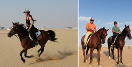 Desert horse riding or camel riding