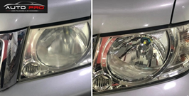 Headlight restoration service